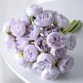 Roses Artificial Flowers 1 Pcs 6.3*11.8 inches Artificial Purple Roses Flowers Long Stem Fake Silk Rose Realistic Roses High-End Bouquet for Home Office Garden Grave Party Wedding Decoration