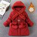 Kiplyki Kid s Fall Sweatshirt Clearance Children s Thickened and Velvet Medium-length Gloves Cotton-padded Clothes