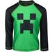 Minecraft Creeper Little Boys Long Sleeve Rash Guard Swim Shirt [ColorTag1] 7 Green