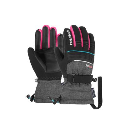 Skihandschuhe REUSCH "Kondor R-TEX XT Junior", Kinder, Gr. 6,5, schwarz (schwarz, pink), 87% Polyester, 11% Polyurethan, 2% Elasthan, mehrfarbig, klassisch, Handschuhe, mit atmungsaktiver Insert-Membran Image