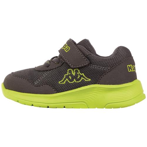 Sneaker KAPPA Gr. 21, bunt (grey, lime) Kinder Schuhe Sneaker in kinderfußgerechter Passform