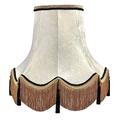 22 Inch (55cm) Paisley Ivory Cream and Black Fabric Lampshade Standard Floor Lamp Base or Ceiling Light Pendant