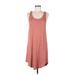 Leith Casual Dress - A-Line Scoop Neck Sleeveless: Pink Marled Dresses - Women's Size Medium