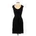 BCBGeneration Casual Dress - Sheath Scoop Neck Sleeveless: Black Print Dresses - Women's Size Large