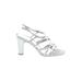 Adrianna Papell Heels: Gray Print Shoes - Women's Size 8 1/2 - Open Toe