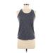 Lululemon Athletica Active Tank Top: Gray Print Activewear - Women's Size 6