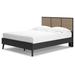 Signature Design by Ashley Charlang Panel Platform Bed Wood in Black/Brown | 43 H x 64 W x 84 D in | Wayfair EB1198B2