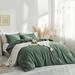 Eider & Ivory™ Talmage Microfiber 3 Piece Comforter Set Microfiber in Green | Twin Comforter + 1 Standard Pillowcase | Wayfair