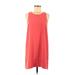 Leith Casual Dress - Shift Scoop Neck Sleeveless: Pink Print Dresses - Women's Size Medium