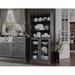 Latitude Run® 100% Solid Wood 32"-wide Modular Pantry w/ Clear Glass Doors Wood in Gray | Wayfair 17F0C6CEE60F446EA1FC2AA9E7E3A7B3