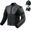 Rev It Matador Leather Motorcycle Jacket - Black White - UK 40" | EU 50 | US 40" | M, Black White