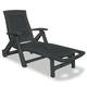Sweiko - Sun Lounger with Footrest Plastic Anthracite VDTD27915