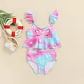 Maillot de bain à imprimé animal de dessin animé pour enfants maillots de bain d'été pour filles