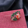 E15E Insect Leaf Brooch Ladybird Decorative Charms Jewelry Badge Banquet Scarf Pins