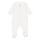 Petit Bateau Unisex Baby Pyjama zum Schlafen gut, Weiss Marshmallow / Blau Enneige, 0-3 Monate