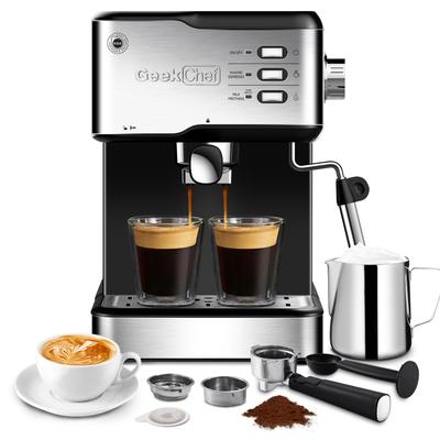 Silver-Super Durable Espresso Machine 20 Bar Pump Coffee Machine