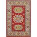 Red Traditional Kazak Foyer Rug Hand-Knotted Wool Carpet - 2'0" x 3'0"