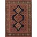 Pre-1900 Antique Senneh Vegetable Dye Persian Wool Carpet - 4'7" x 6'8"