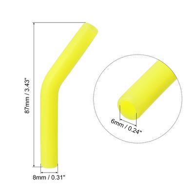 12pcs Silicone Straw Elbows Tip Fit for 6mm/0.24" OD Straws