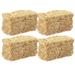 Mini Small Decorative Hay Bales for DIY Craft Dollhouse Farmhouse Halloween Fall Autumn Harvest Holiday Party Favor Table Centerpiece Accents Decoration Perfect Decorating Miniature Display Pack of 4