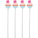 Cookie Cake 4 pcs Stainless Steel Cake Tester Cake Head Shape Cake Tester Cake Probe Testing Tool for Biscuit Muffin Cupcake Baking Tool Cupcakes