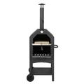 66*57*158cm freestanding with chimney with wheels with pizza stone and pizza spatula Charcoal oven Pizza oven Outdoor Wood Fired Pizza Oven with Pizza Stone Pizza Peel Grill Rack for Backyard and C