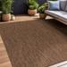 Beverly Rug Indoor/Outdoor Area Rugs Waterproof Patio Porch Garden Carpet Gold Brown 6 x9