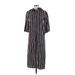 Nina Ricci Casual Dress - Midi Collared 3/4 sleeves: Brown Print Dresses - Women's Size 34