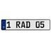 Vintage Parts USA 1 RAD 05 - White Aluminum Street Sign Mancave Euro Plate Name Door Sign Wall Art