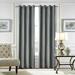 Voguele Single Curtain Panel Velvet Grommet Blackout Window Curtain For Bedroom Thermal Insulated Window Drape Plain Solid Color Room Darkening Curtain Light Gray W:42 xL:84