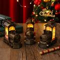 kiskick Battery Operated Warm Lighting Christmas Vintage Locomotive Light â€“ Holiday Decoration Desktop Night Light Xmas Party Supplies Gift