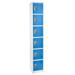 AdirOffice 72 in. x 12 in. x 12 in. 6-Compartment Steel Tier Key Lock Storage Locker in Blue (4-Pack)