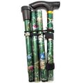 Folding Walking Cane Ultralight Cane Walking Stick Travel Trekking Hiking Pole Adjustable Cane with Carrying Pouch