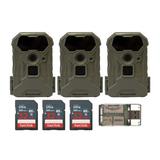 Stealth Cam Wildview 14MP Trail Camera with 32GB Memory Card Bundle (3-Pack)