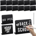 20 Pack 4X3In Mini Chalkboard Signs for Chalk Sign for Food - Party - Buffet - Table Sign Chalkboard with 2 Chalk Marker