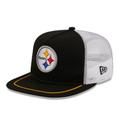 Men's New Era Black/White Pittsburgh Steelers Original Classic Golfer Adjustable Hat