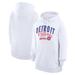 Women's G-III 4Her by Carl Banks White Detroit Pistons Filigree Logo Pullover Hoodie