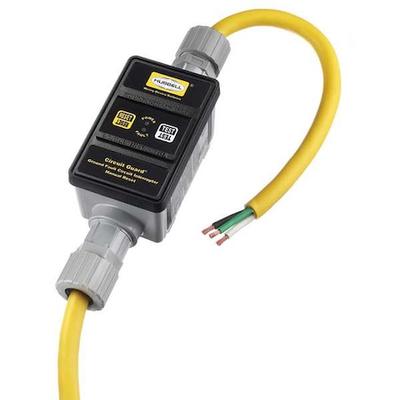 HUBBELL WIRING DEVICE-KELLEMS GFP5305 Line Crd GFCI,6 ft.,Ylw,30A,NEMA 4X,250V
