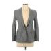 Banana Republic Wool Blazer Jacket: Gray Jackets & Outerwear - Women's Size 10 Petite