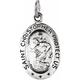 925 Sterling Silver Pendant Necklace 24x16mm Polished St. Christopher Medal Jewelry Gifts for Women