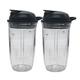 Replacement juicer personal jar 18oz cup to go lid（Pack of 2pcs) Compatible with NutriBullet Blender Combo（ZNBF30400Z/ZNBF30500Z）/Select Blender 1200（NB07200-1210） /PRO 1000 Blender