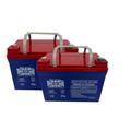 Great British Energy Batteries - Heavy Duty Gel Leisure Battery 2x 12v 33ah Reliable and Long Lasting Replacement Mobility Scooter Batteries also used in Electric Wheelchairs