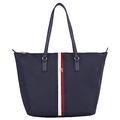 Tommy Hilfiger Women Tote Bag Poppy with Zip, Multicolor (Space Blue), One Size