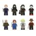 8 Pcs Halloween Action Figures Building Blocks Toys 1.77 Inch Horror Serise Minifigures Figures for Kids Boys Girls Birthday Halloween Christmas Gift