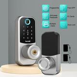 Fingerprint Door Lock Hornbill Smart Lock Keyless Entry Door Lock Smart Deadbolt Lock with Keypad Fobs Electronic Digital Deadbolt Lock Automatic Lock Doorknobs Biometric Locks for Home Apartment