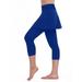 Savings Clearance 2023! TOFOTL Women s Casual Skirt Leggings Tennis Pants Sports Fitness Cropped Culottes Blue XL