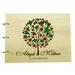 Personalised Tree Design Wood Engraved Advice Book Handmade Bride & Groom Wedding Guestbook