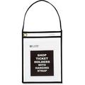 C-Line Products Inc C-Line Shop Ticket Holders With Hanging Straps Stitched - Black Both Sides Clear 9 X 12 15/BX 41922