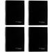 Limited Notebook 9-1/2â€� X 7-1/4â€� 80 Sheet Business/Meeting Notebook Black 4 Pack (06982)