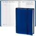 academic minister - weekly/monthly planner - 13 months july to july - 6 1/4 x 9 3/8 - grained faux leather blue-for teachers students administrators and business organization - mad